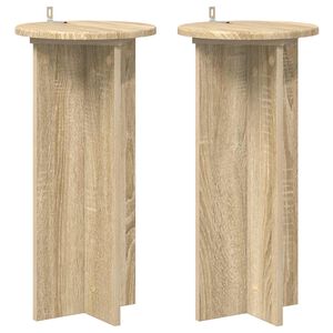 vidaXL Support de Plante 2 pcs Ch&ecirc;ne Sonoma 29,5 x 29,5 x 60 cm