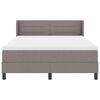 vidaXL Lit &agrave; ressorts avec matelas Taupe 190 x 140 cm Polyester