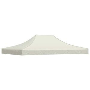 vidaXL Toit de tente de r&eacute;ception 4x3 m Cr&egrave;me 270 g/m&sup2;