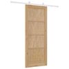 vidaXL Porte coulissante Marron 83 x 202 cm Pin massif