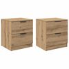 vidaXL Cabinet de chevet 2 pc Ch&ecirc;ne artisanal 45 x 39 x 50cm