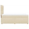 vidaXL Sommier &agrave; lattes de lit et matelas Cr&egrave;me 90x190 cm Tissu