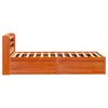 vidaXL Cadre de lit avec t&ecirc;te de lit cire marron 90x200 cm bois de pin