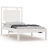 vidaXL Cadre de lit sans matelas blanc 90x200 cm bois massif