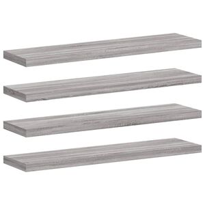 vidaXL &Eacute;tag&egrave;res murales 4 pcs sonoma gris 40x10x1,5 cm bois ing&eacute;nierie