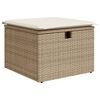 vidaXL Salon de jardin avec coussins 9 pcs beige r&eacute;sine tress&eacute;e