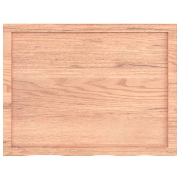 vidaXL Dessus de table marron clair bois ch&ecirc;ne massif trait&eacute;