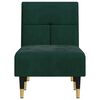 vidaXL Chaise longue vert fonc&eacute; velours