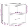 vidaXL Tables de chevet murales 2 pcs Ch&ecirc;ne fum&eacute; 40x31x39,5 cm