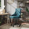 vidaXL Chaise pivotante de salle &agrave; manger Bleu Velours