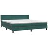 vidaXL Sommier &agrave; lattes de lit et matelas vert fonc&eacute; 200x210cm velours