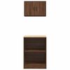 vidaXL Armoires de garage 2 pcs ch&ecirc;ne marron bois d'ing&eacute;nierie