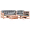 vidaXL Salon de jardin 5 pcs avec coussins bois massif douglas