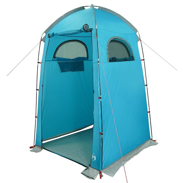 vidaXL Tente de douche bleu imperm&eacute;able