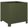 vidaXL Jardini&egrave;re vert olive 40x40x40 cm acier