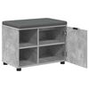 vidaXL Banc d'entr&eacute;e avec coussin Uni Gris b&eacute;ton 60 x 38 x 46 cm
