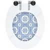 vidaXL Siège WC MDF Couvercle à fermeture en douceur Porcelaine