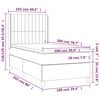 vidaXL Sommier &agrave; lattes de lit matelas LED Gris clair 100x200 cm Tissu
