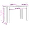 vidaXL Table &agrave; manger ch&ecirc;ne artisanal 120x60x76 cm bois d'ing&eacute;nierie