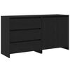 vidaXL Buffet 2 pc Noir 70 x 41 x 75 cm Bois d'ing&eacute;nierie