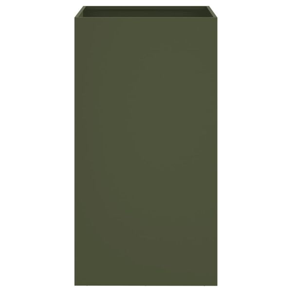 vidaXL Jardini&egrave;re vert olive 42x38x75 cm acier