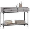 vidaXL Table console sonoma gris 100x34,5x75 cm bois d'ing&eacute;nierie