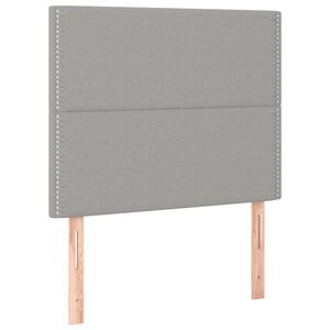 vidaXL T&ecirc;te de lit Gris clair 90x5x118/128 cm Tissu