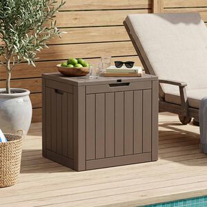 vidaXL Bo&icirc;te de stockage de jardin gris 55,5x43x53 cm polypropyl&egrave;ne