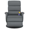 vidaXL Fauteuil inclinable de massage repose-pieds gris similicuir
