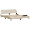 vidaXL Cadre de lit sans matelas Hanko cr&egrave;me 180x200 cm tissu