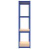 vidaXL &Eacute;tag&egrave;res &agrave; 4 niveaux 4 pcs Bleu Acier et bois d'ing&eacute;nierie