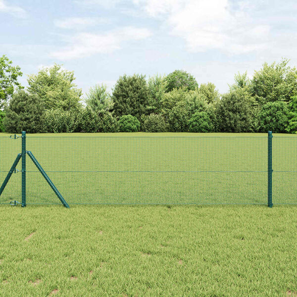 vidaXL Cl&ocirc;ture en fil soud&eacute; Vert 1.4 x 10 m