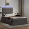 vidaXL Lit avec rangement et LED Gris 120 x 200 cm Simili cuir
