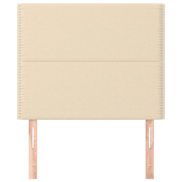 vidaXL T&ecirc;te de lit Cr&egrave;me 100x5x118/128 cm Tissu
