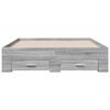 vidaXL Cadre de lit avec tiroirs sans matelas sonoma gris 120x200 cm