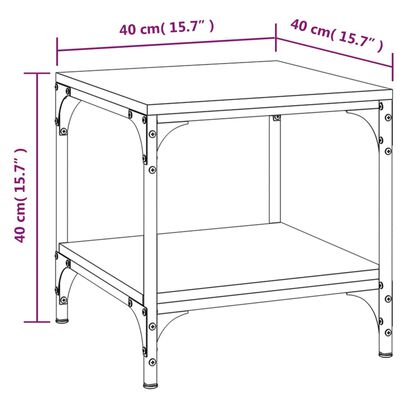 vidaXL Table d'appoint Sonoma gris 40x40x40 cm Bois d'ingénierie