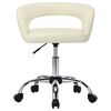 vidaXL Chaises &agrave; manger lot de 2 cr&egrave;me similicuir