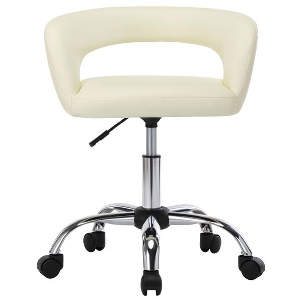 vidaXL Chaises &agrave; manger lot de 2 cr&egrave;me similicuir