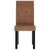 vidaXL Chaises &agrave; manger lot de 2 marron tissu