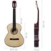 vidaXL Guitare classique avec sac pour d&eacute;butants 4/4 39"