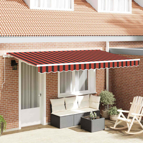 vidaXL Auvent R&eacute;tractable Orange 400 x 200 cm tissu