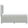 vidaXL Sommier &agrave; lattes de lit et matelas Gris clair 80x200 cm Velours