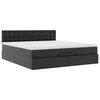 vidaXL Cadre de lit ottoman avec matelas noir 180x200 cm similicuir