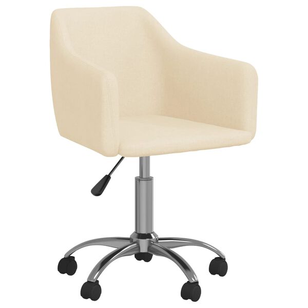 vidaXL Chaises pivotantes &agrave; manger lot de 6 Cr&egrave;me Tissu
