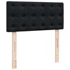 vidaXL Sommier &agrave; lattes de lit avec matelas Noir 90x190 cm Velours