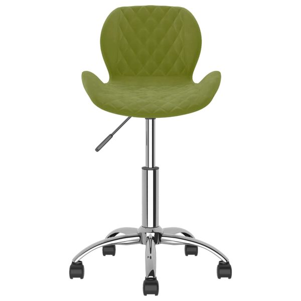 vidaXL Chaises pivotantes &agrave; manger lot de 4 Vert clair Velours