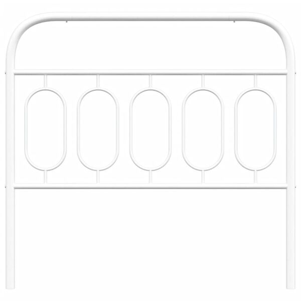 vidaXL T&ecirc;te de lit de remplacement m&eacute;tal blanc 100 cm