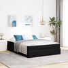 vidaXL Cadre de lit avec matelas avec matelas 2 pcs Noir Velours