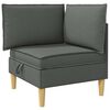 vidaXL Canap&eacute; d'angle avec rangement Gris fonc&eacute; Tissu