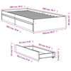 vidaXL Cadre de lit avec tiroirs sans matelas blanc 100x200 cm